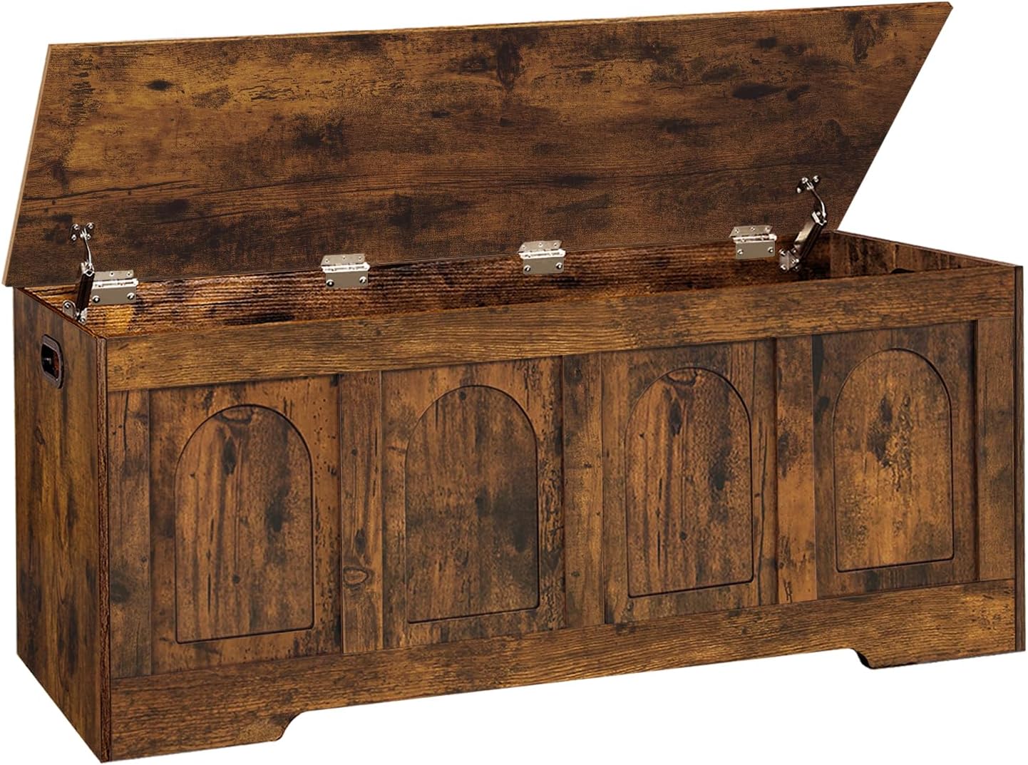 Rustic Brown Flip Top Storage Bench