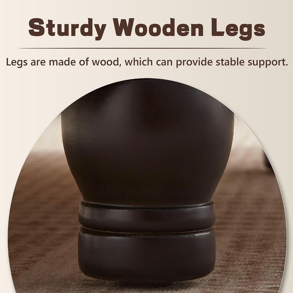 Brown Round Removable Top Ottoman