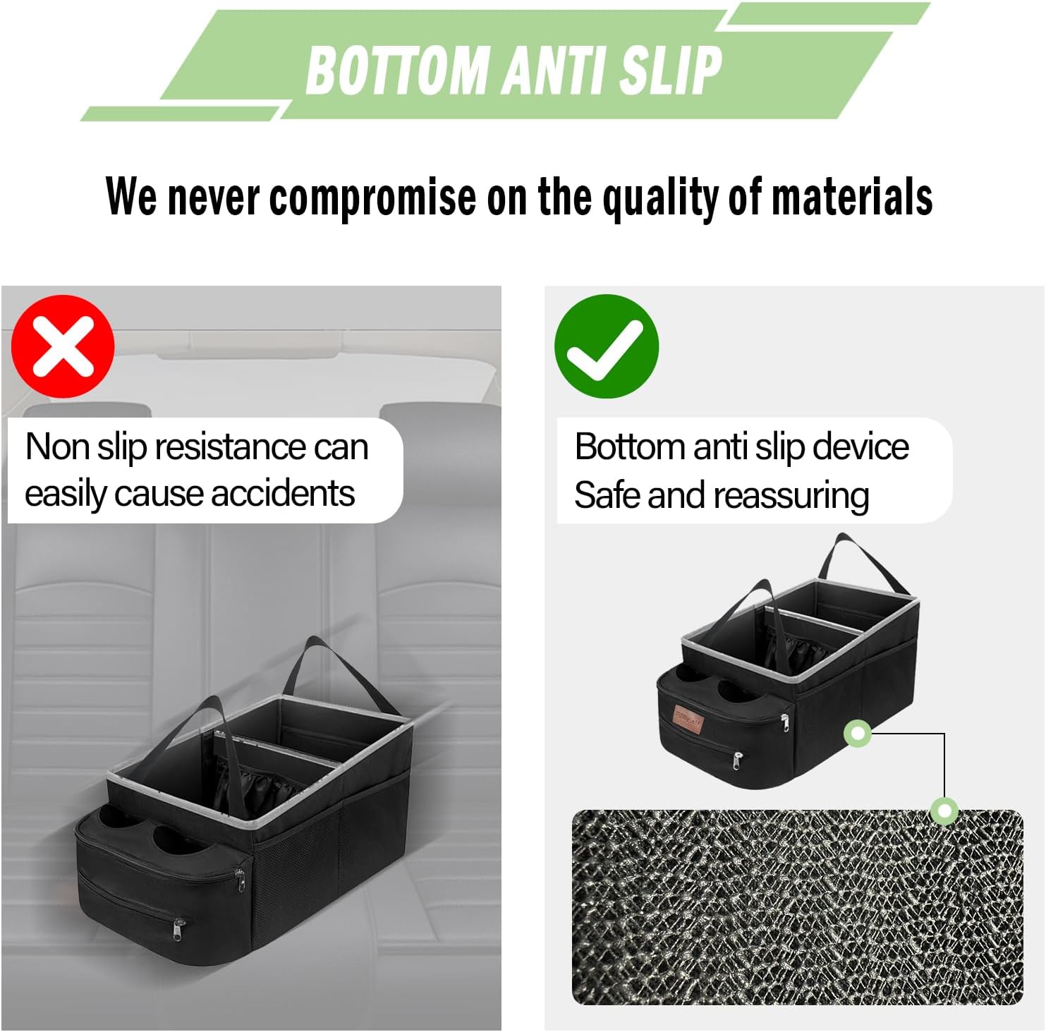 White Elf Partitioned Car Seat Organizer