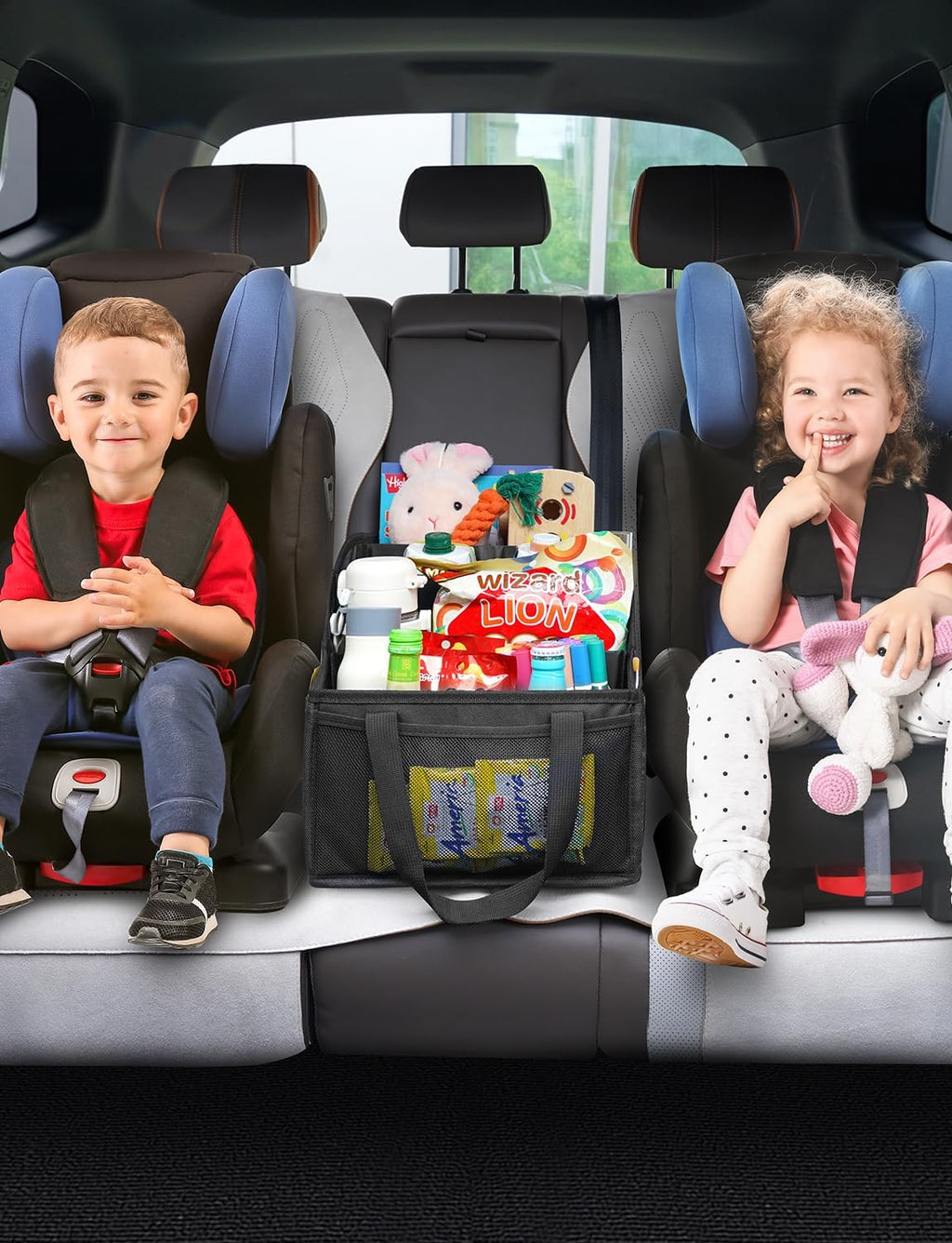 Black Multi-Compartment Backseat Car Organizer