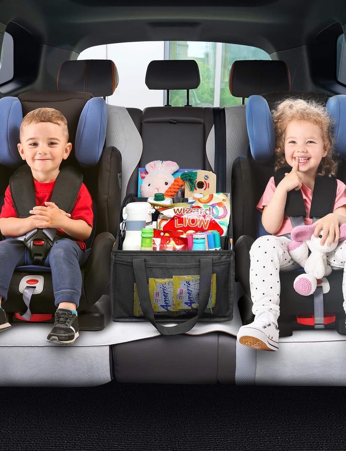 Black Multi-Compartment Backseat Car Organizer