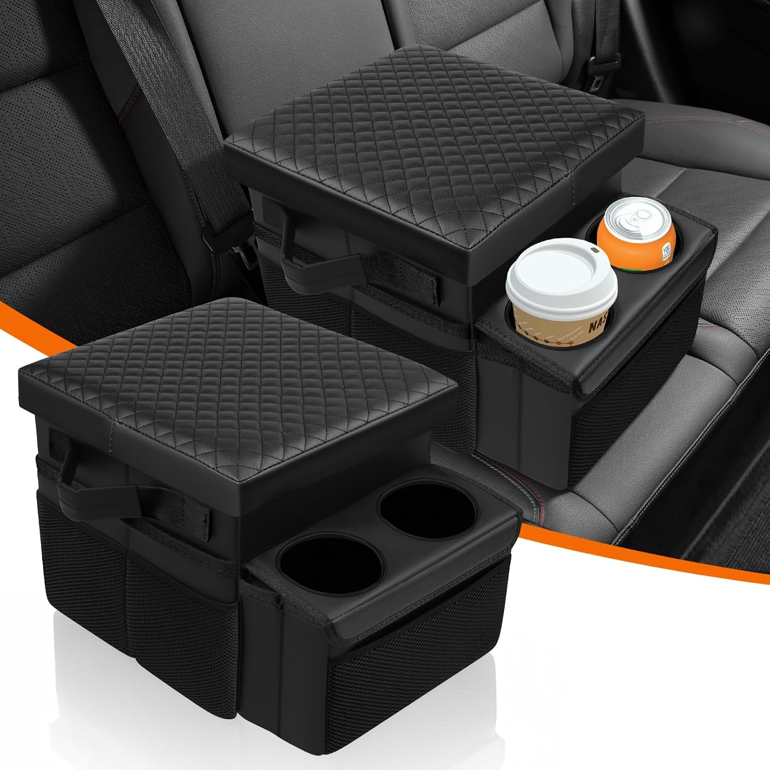 Black Foldable Rear Car Seat Storage Organizer