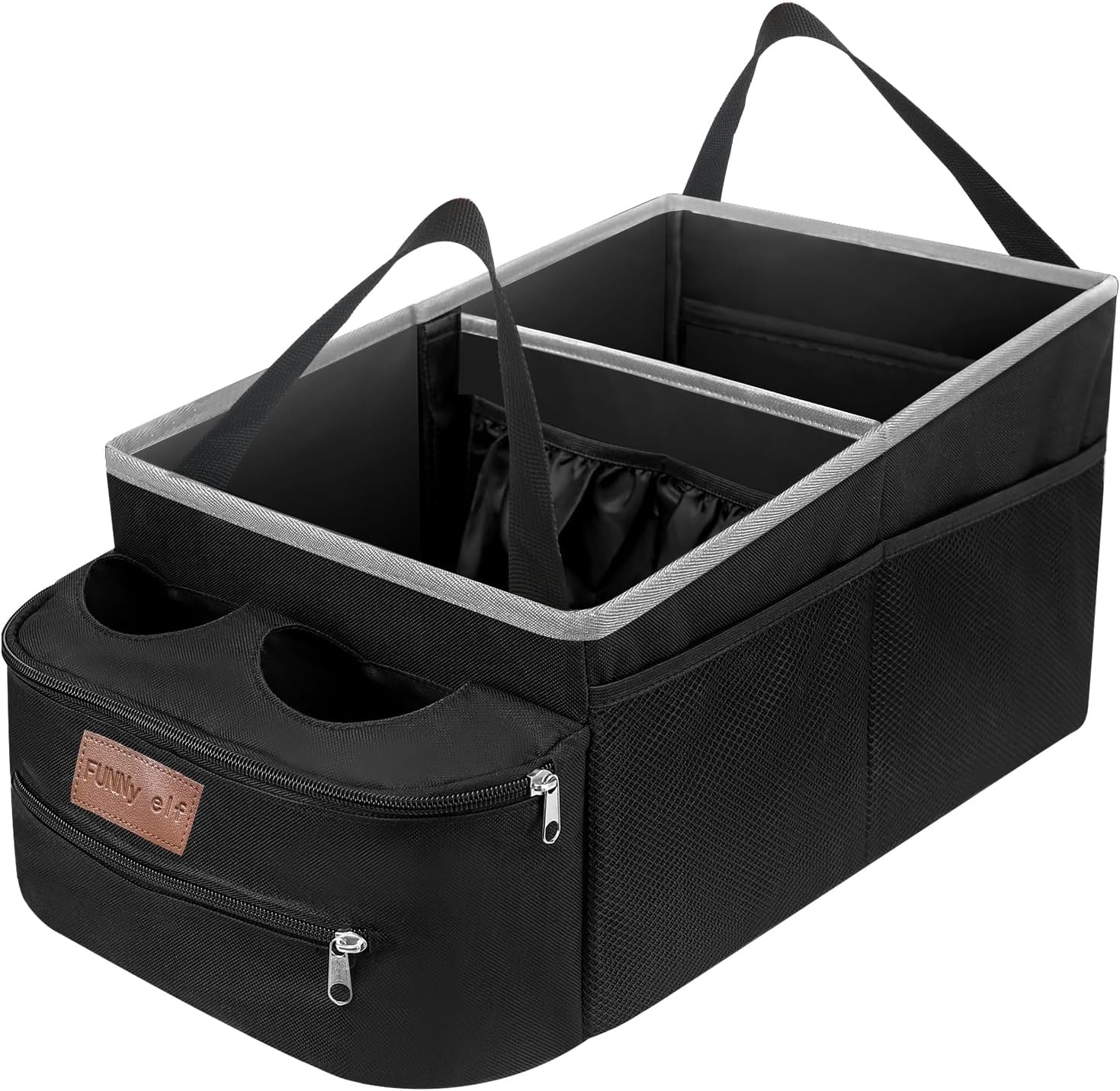 White Elf Partitioned Car Seat Organizer