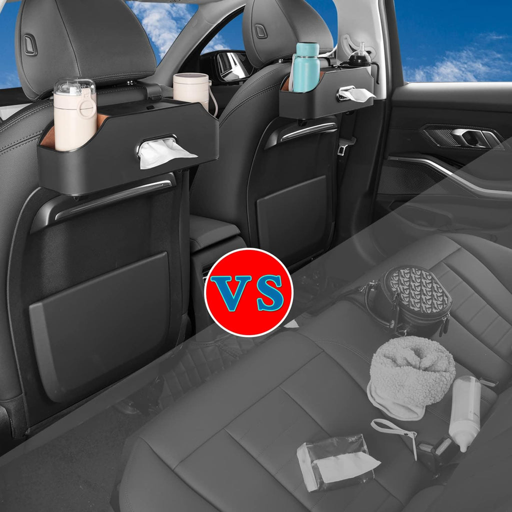 Black Multi-Pocket Car Back Seat Organizer