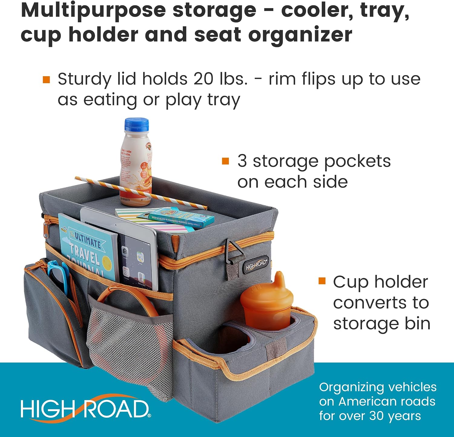 Gray High Road CarHop Cooler Caddy