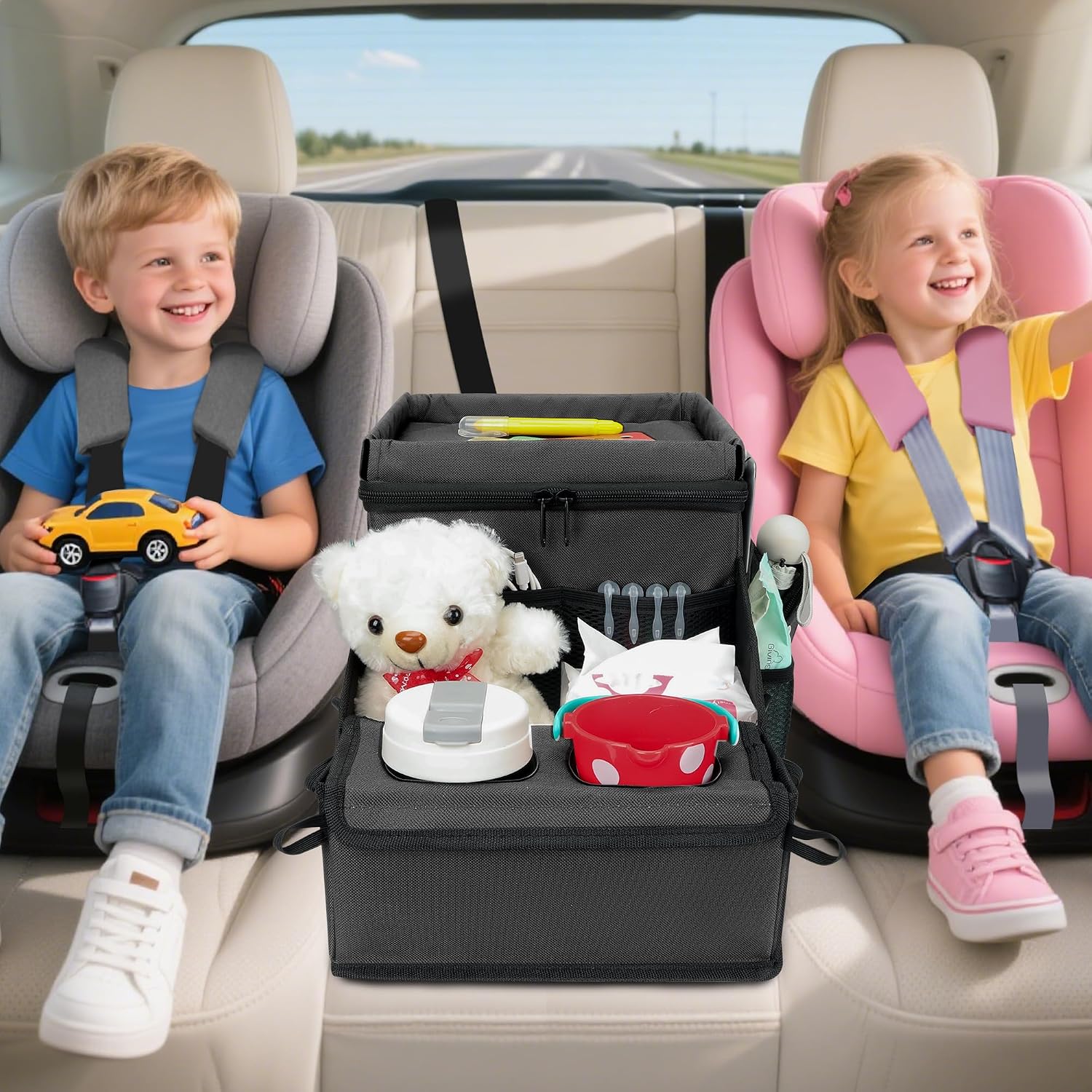 Car Hop Front Seat Organizer with Laptop Tray & Divider