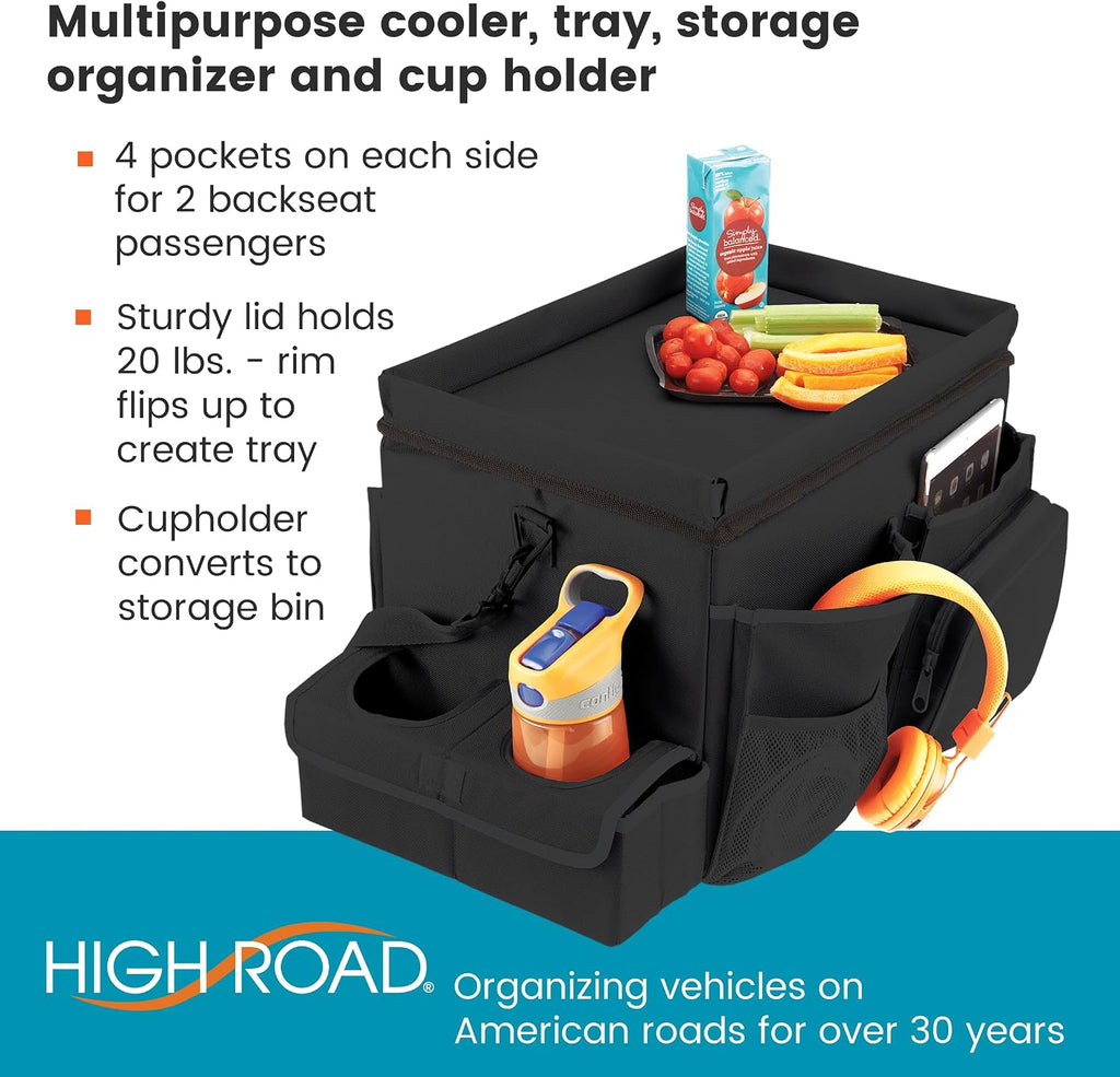 Front Seat Organizer with Cup Holder & Padded Storage Compartment