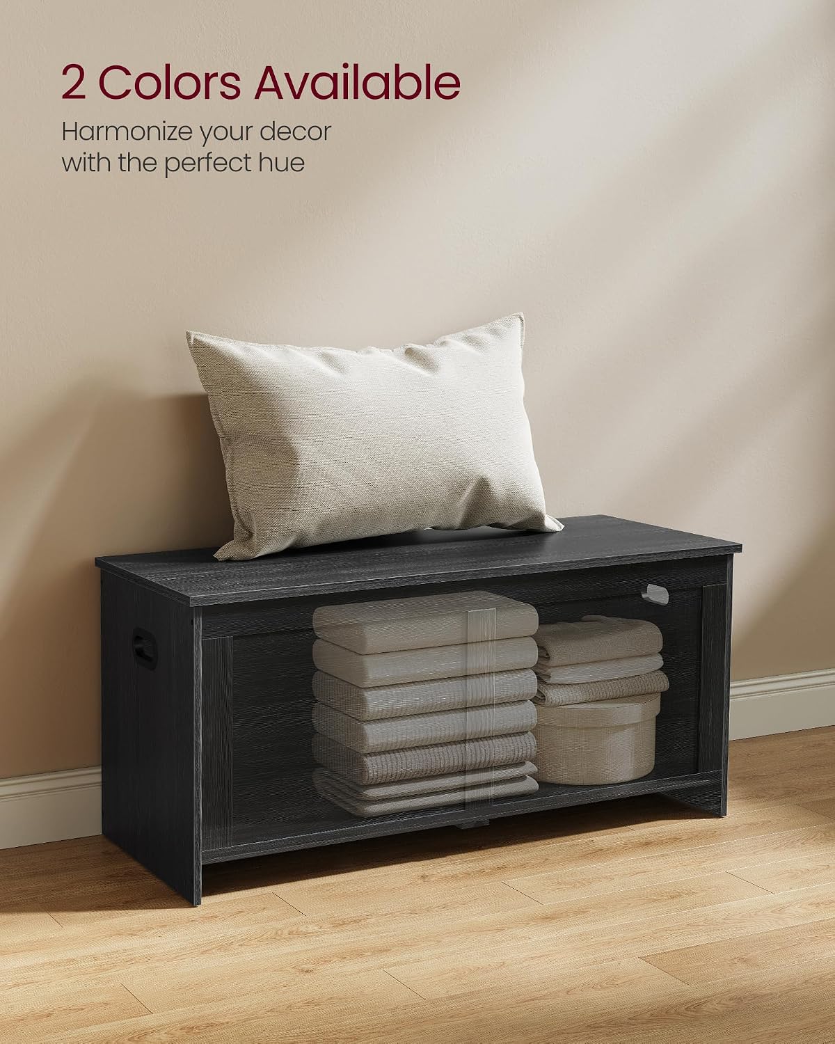 Gray Farmhouse Flip Storage Bench