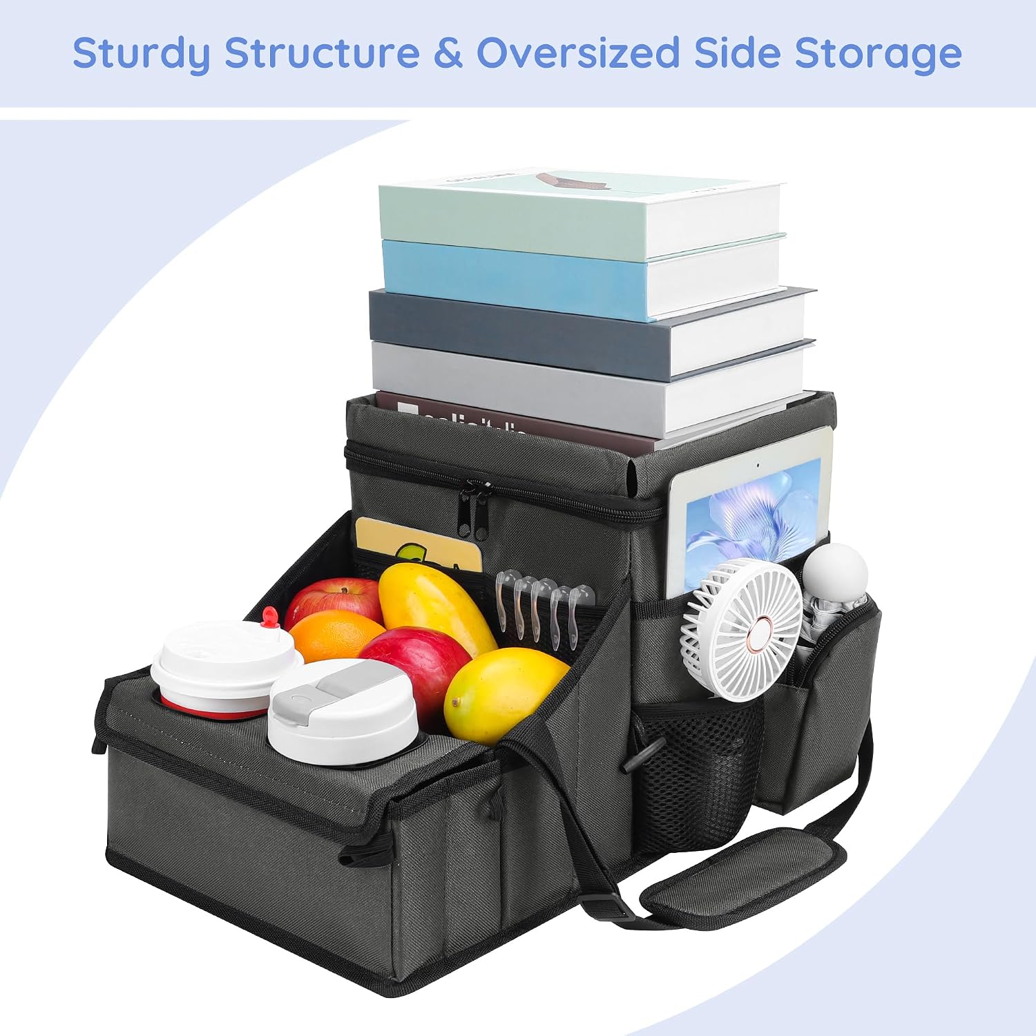 Car Hop Front Seat Organizer with Laptop Tray & Divider