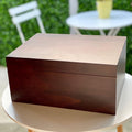 Dark Oak Hinged Wooden Decorative Storage Box