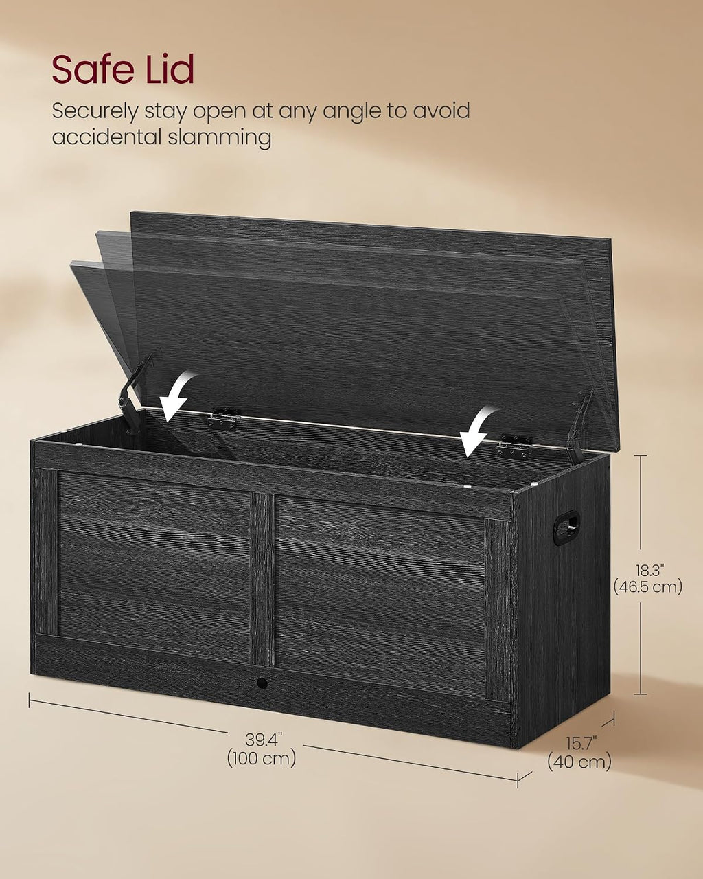 Gray Farmhouse Flip Storage Bench