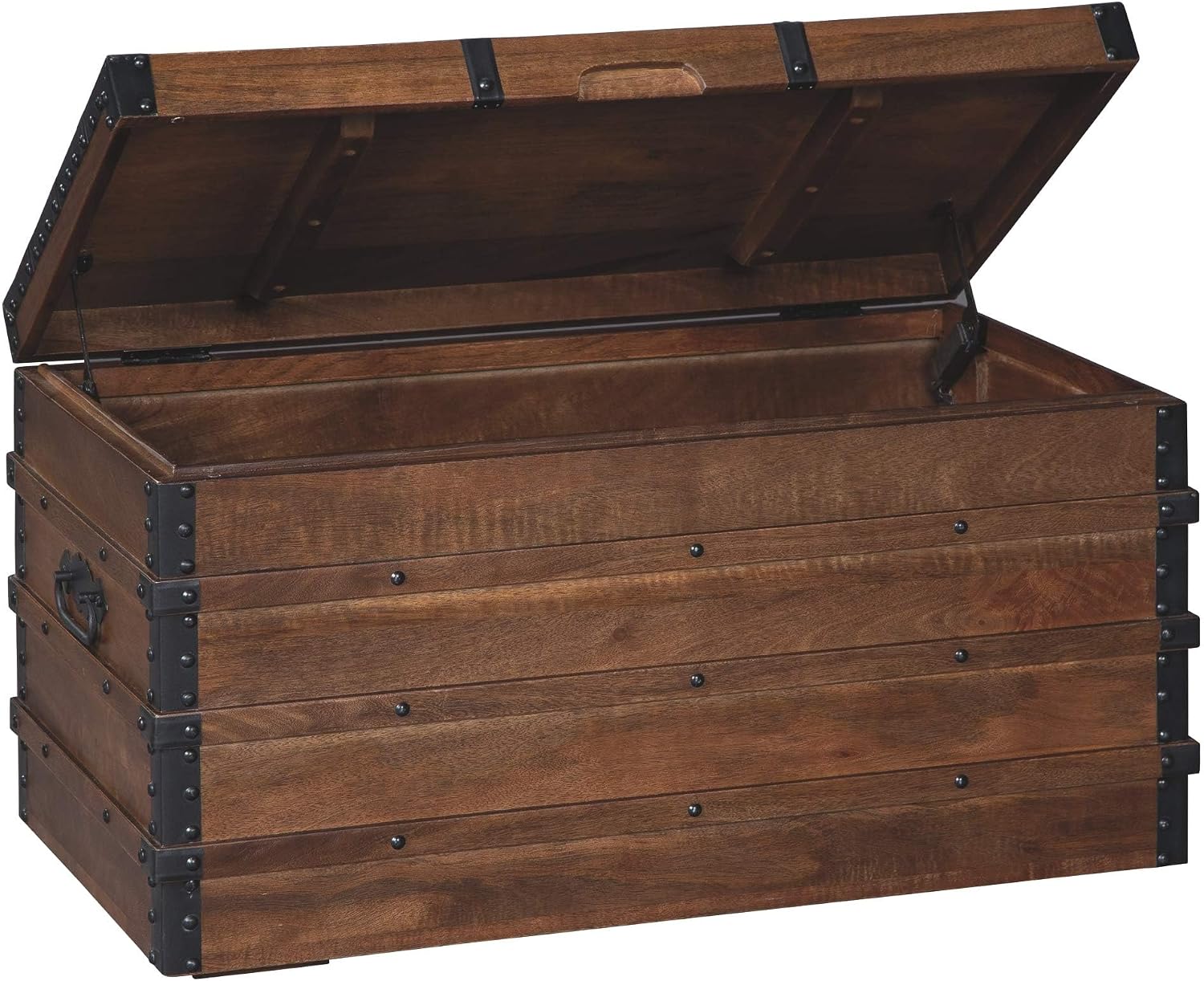Brown Vintage Kettleby Storage Trunk Coffee Table