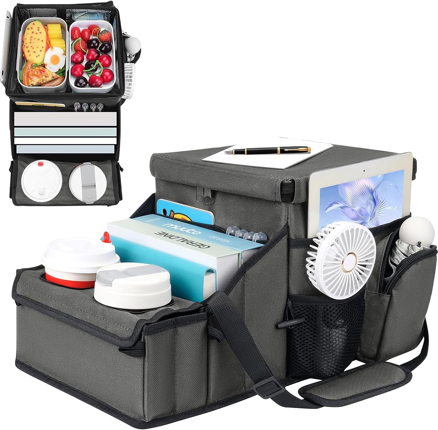 Car Hop Front Seat Organizer with Laptop Tray & Divider