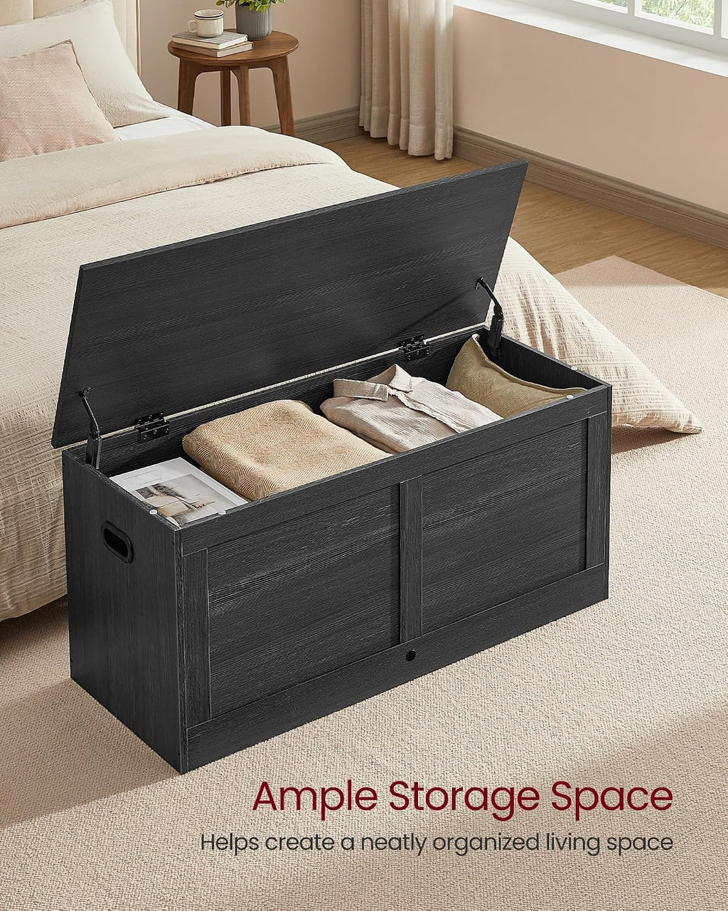 Gray Farmhouse Flip Storage Bench