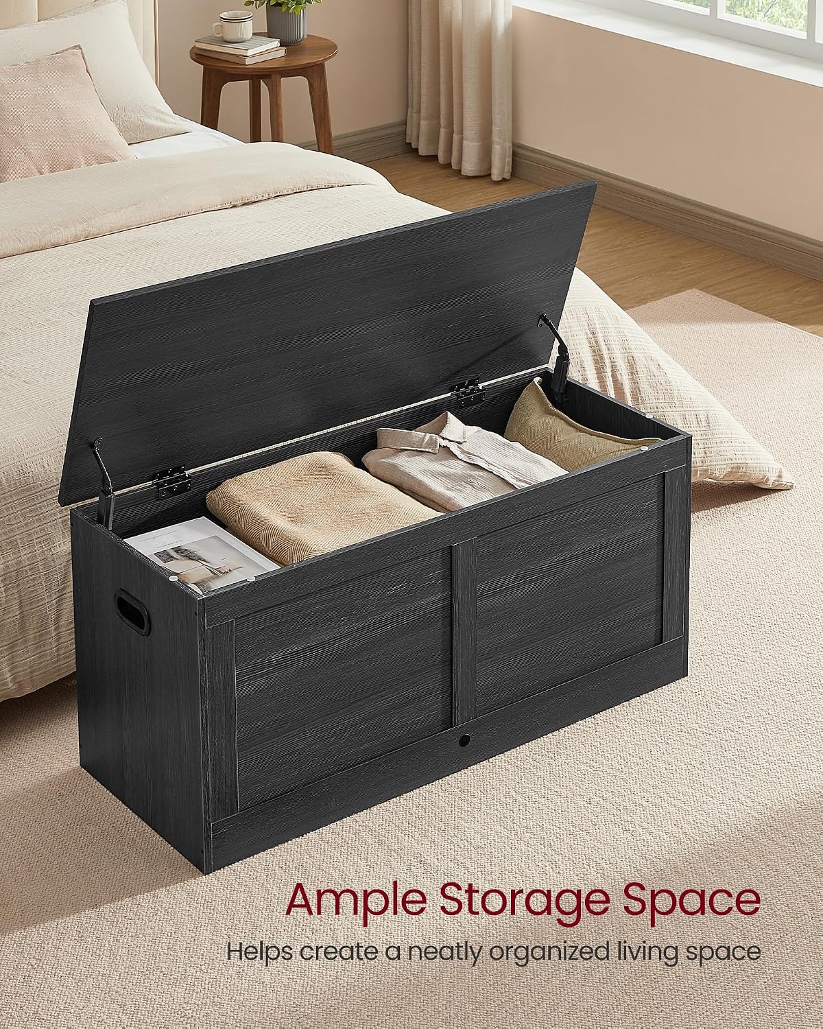 Gray Farmhouse Flip Storage Bench