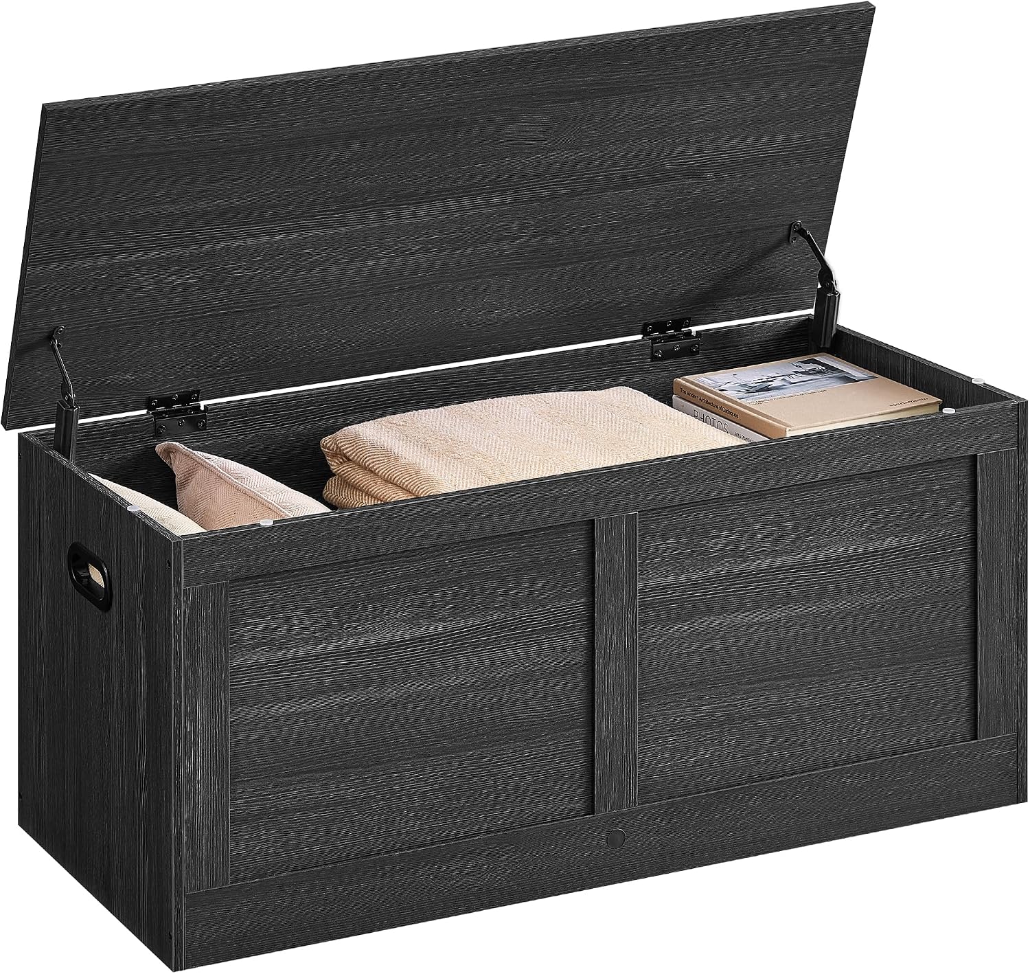 Gray Farmhouse Flip Storage Bench